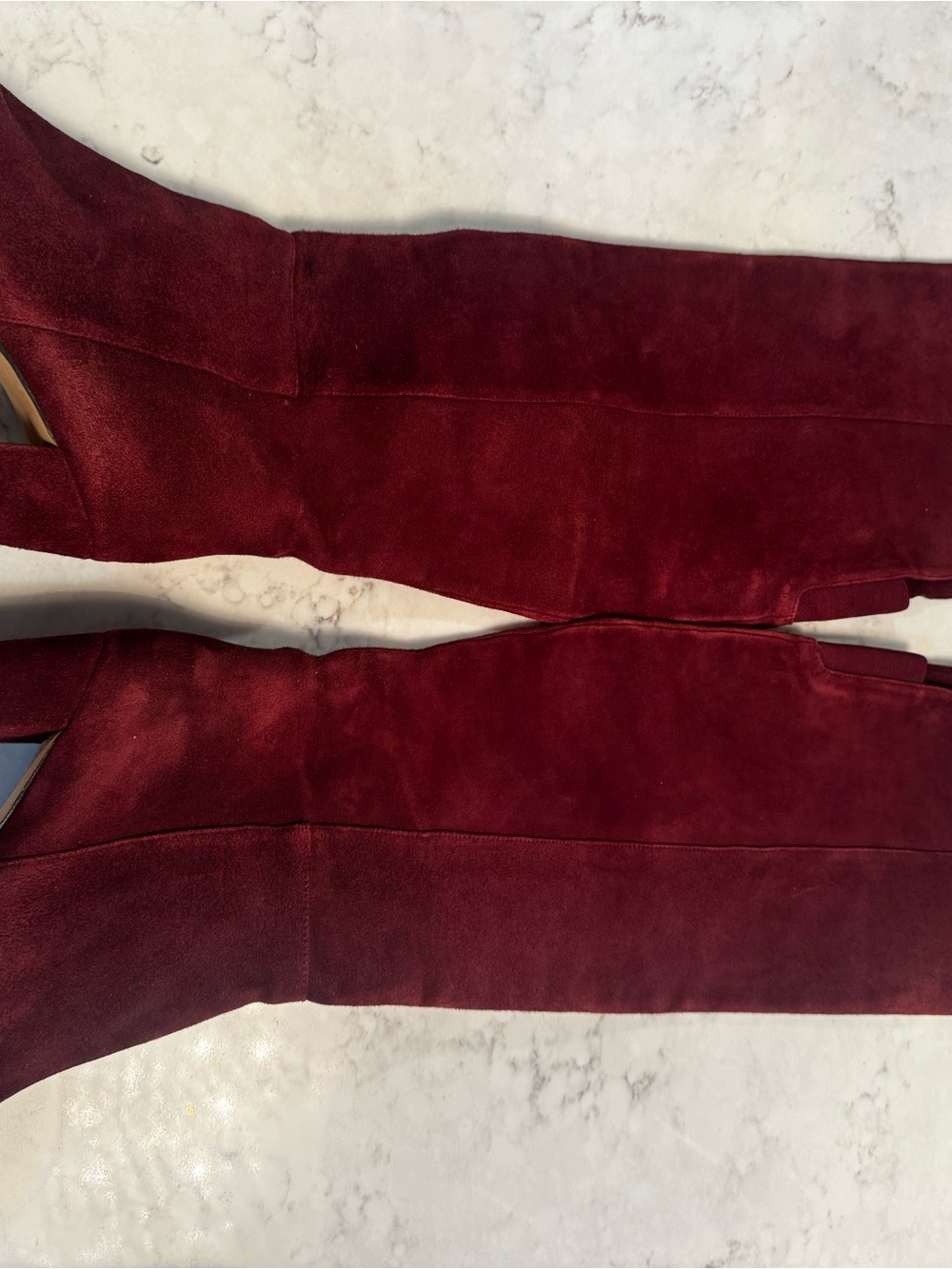 Halogen Over-the-Knee Suede Boots in Burgundy 9-1/2